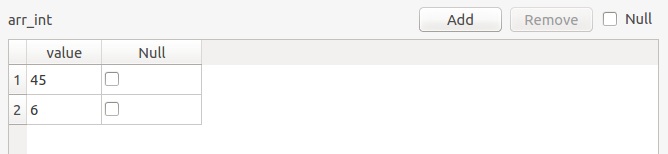 widget for an integer array